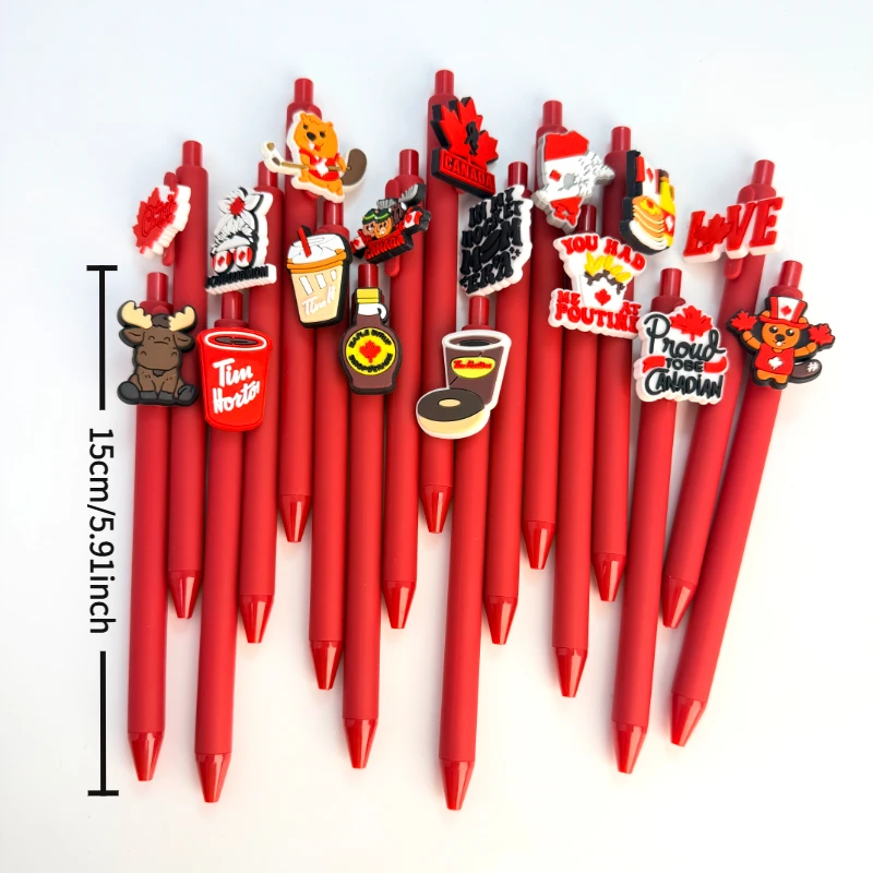 20/30Creative Canadian Maple Leaf Theme Ballpoint Pen，Random Color ApplicableCanadaSeries of School Studies、Office writing、Noteb