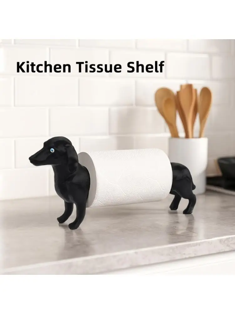 

Y1UD Dog Tissue Roll Stand Light Weight Bathroom Tissue Towel Stand Tissue Roll Display Stand Home Accessory