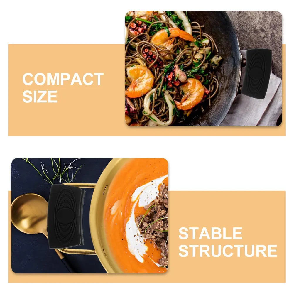 

4 шт. термостойкие силиконовые защитные чехлы для ручек кастрюли, нескользящие чехлы для ручек кастрюли, рукав для держателя кастрюли для использования на кухне, рукава для рукоятки вок