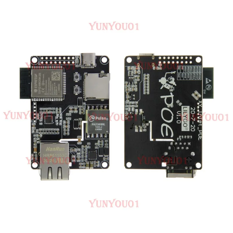 TTGO T-Internet-POE ESP32 Ethernet Adapter and Downloader Expansion Board