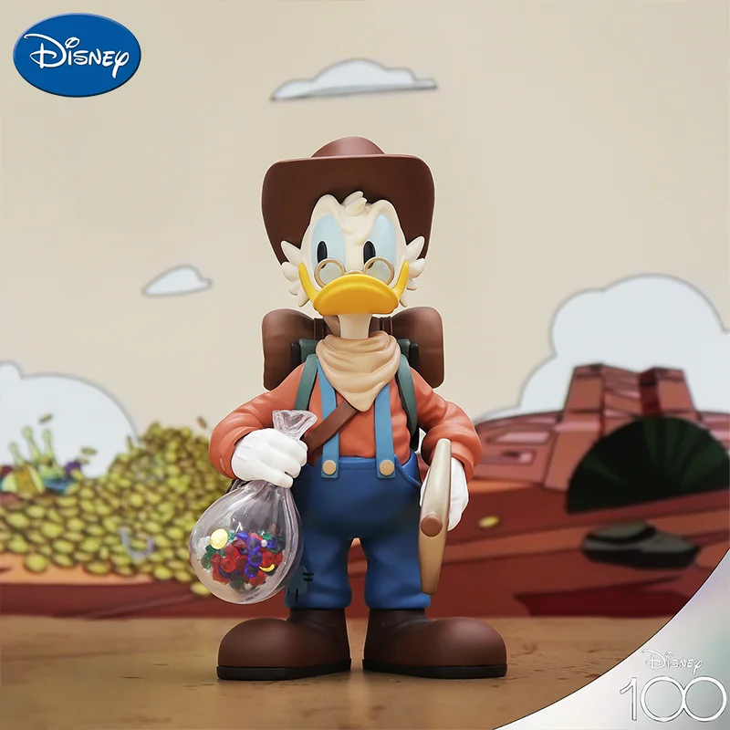 15cm Disney Anime Scrooge Mcduck Figure Genuine Morstorm Explorer Scrooge Mcduck Action Figurine Anime Model Doll Birthday Gift