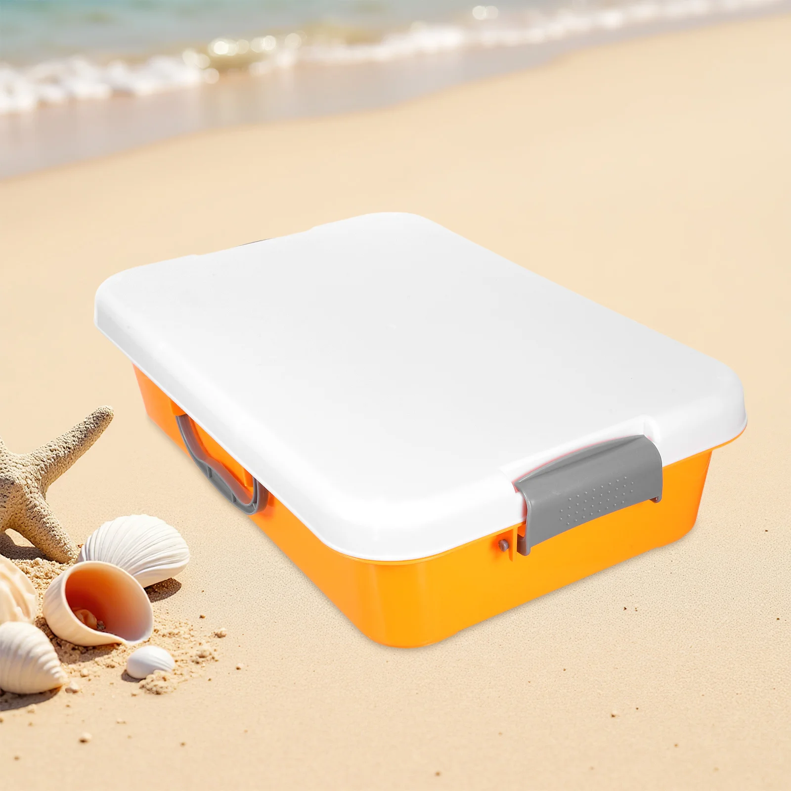 Plateau pour enfants avec couvercle : bac à sable en plastique portable pour le rangement des jeux intérieurs et extérieurs, table Montessori pour enfants, boîte à sable pour tout-petits, jeu de sable