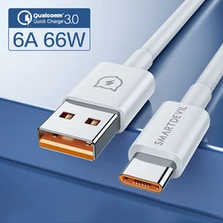 SmartDevil USB Type C Cable 6A For Samsung Xiaomi Mi Huawei Mobile Phone Fast Charging USB Type-C 3A Charger Micro USB Cables