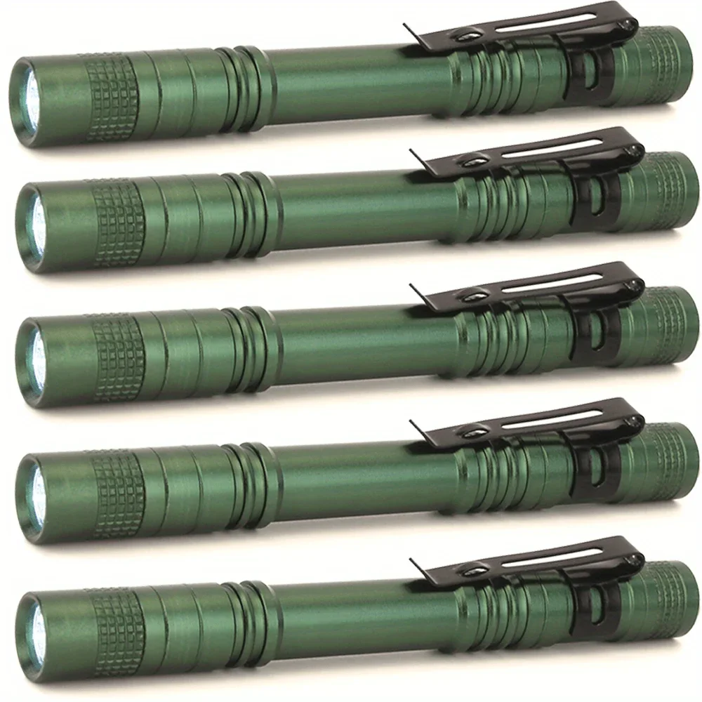 1/3/5pcs Mini Aluminum Pen Flashlight Pocket-Sized for Outdoor Camping Home Repair Portable Easy Carry Men's Gift No Battery