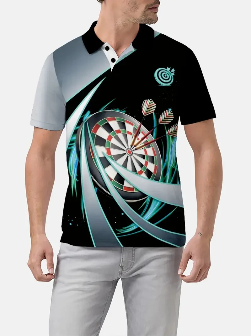 Billards Shirts For Men Full Print Personalized Billard Polo Shirts Jerseys Mens Short Sleeve Bowling Game Polo T Shirt Man Tops