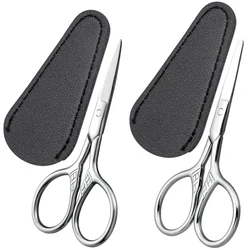 Tijeras de acero inoxidable para Barba, herramienta de manicura para afeitado de pelo, maquillaje profesional, cejas, nariz, corte de cutículas, 1 piezas