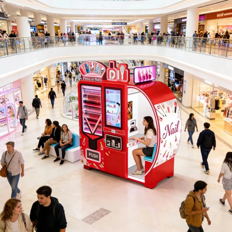 High-Definition Touch Screen Nail Printer, Automatic Self-Service Vending Cabinet, for Commercial Plaza Area