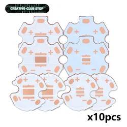 10pcs 3535 5050 Copper PCB XPG XPG2 XPE2 XML XML-2 XHP50 MKR T6 U2 LED PCB 20mm Copper Star 16mm Heatsink Substrate PCB DIY