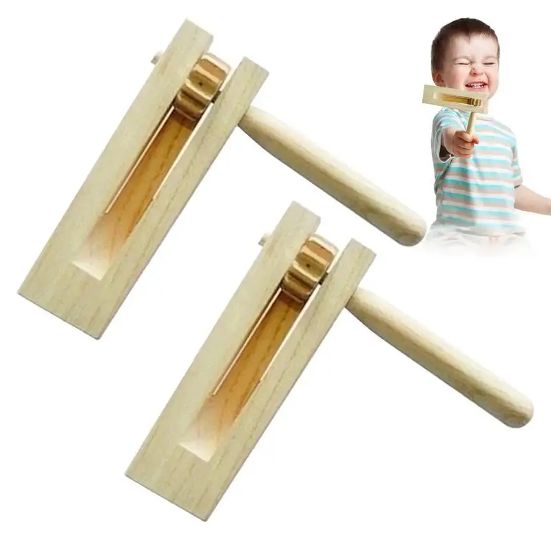 Wooden Spinning Ratchet 2pcs Music Instrument For Children Wooden Instruments Cultivate Children's Sense Of Music For Theme Part