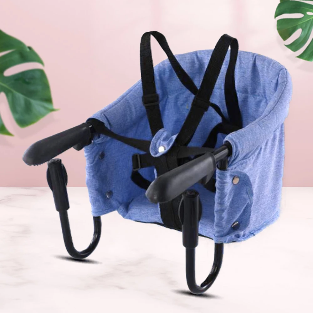 Hooks on Chair with Back Storage Bag Dining High Chairs for Babies and Toddlers, Washable Feeding Seat, Tight Fixing Clip on Tab