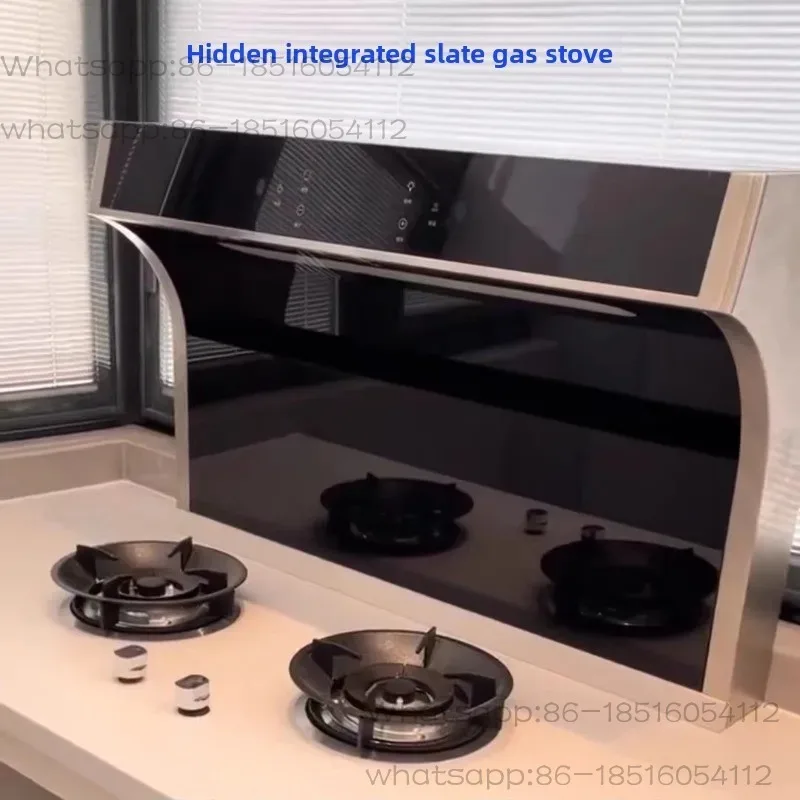 Gas stove integrated single and double multi-eye stove hidden under the counter embedded in an integrated cabinet fire