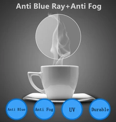 Anti-Fog And Anti-Blue Lens 1.56/1.61/1.67/1.74 Thin HMC Coating Optical Prescription Myopia/Hyperopia/Astigmatism Lens