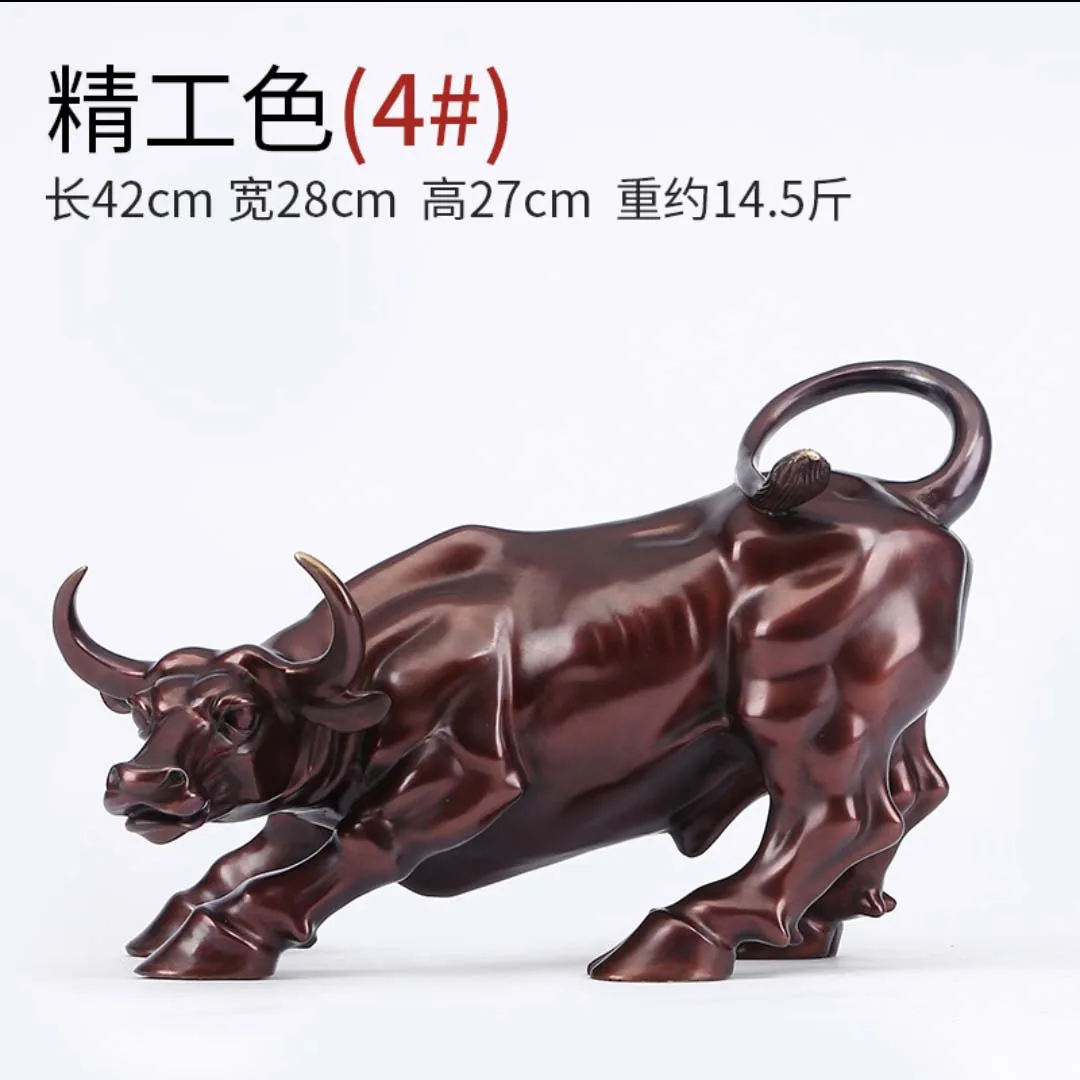 GOOD # large LUCK Charging Bull Wall Street Bronze statue home Company SHOP BAR thriving business Money Sculpture