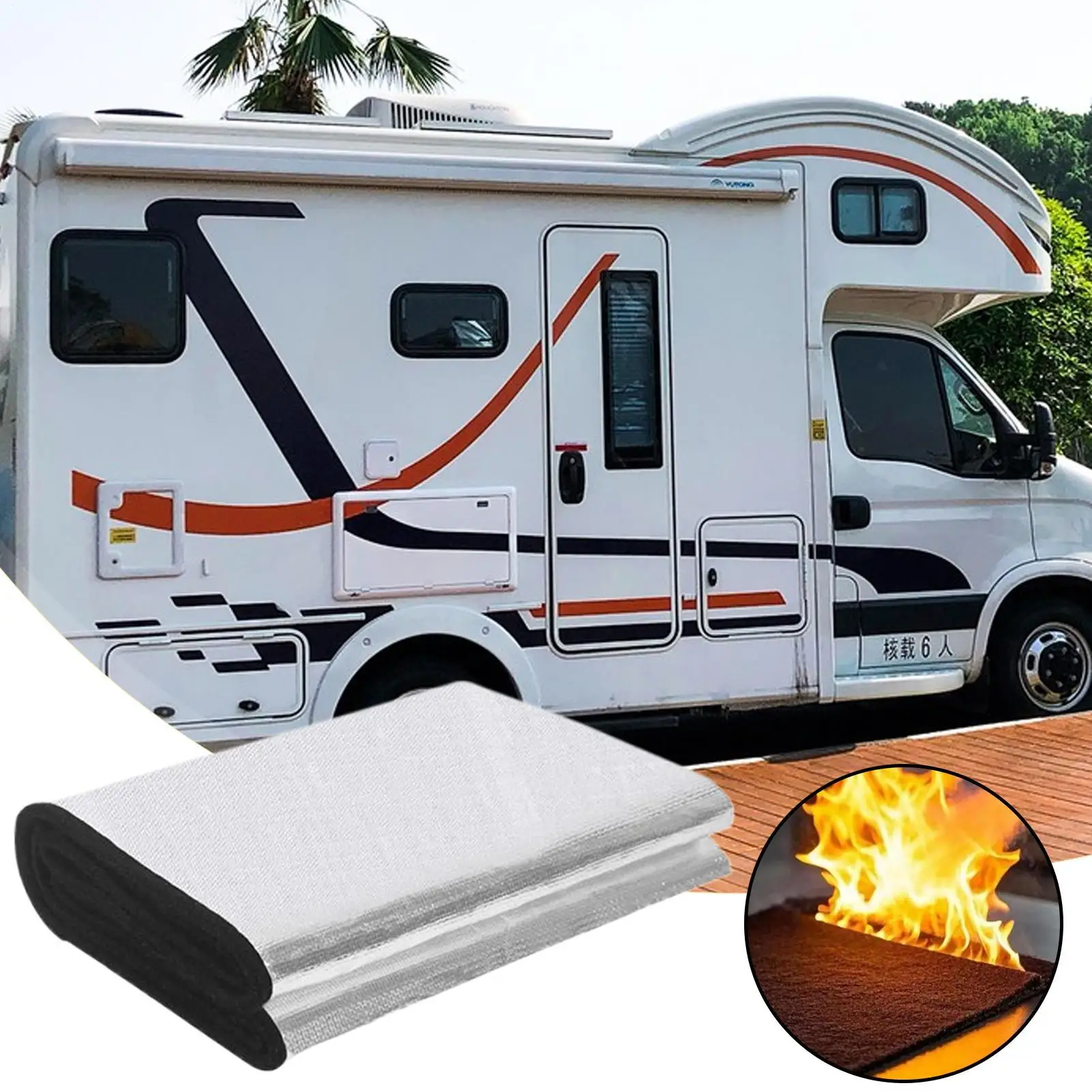 Car Battery Insulation Cover Flexible Fireproof Car Battery Wrap Car battery heat shield  for RV Trailer Boat Marine
