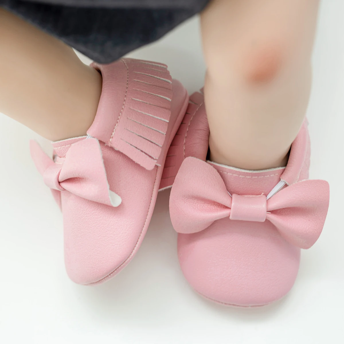 Baby Girl Princess Shoes Cute Bow Baby Non-Slip Footwear Crib Shoes Cotton Infant Soft First Walkers 0-18M