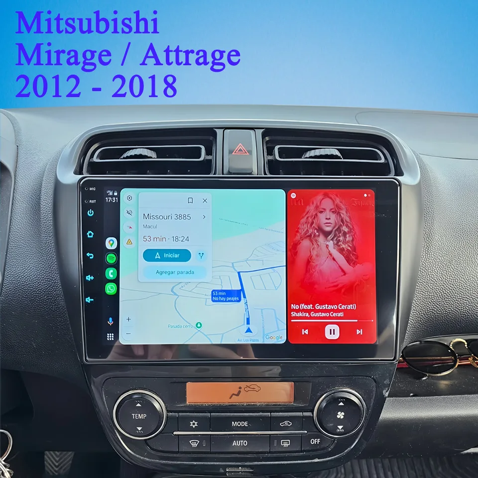 

Android 14 8G 128G Car GPS Navigation Monitor For Mitsubishi Mirage Attrage 2012 - 2018 Autoradio Video Audio A/V Carplay Auto