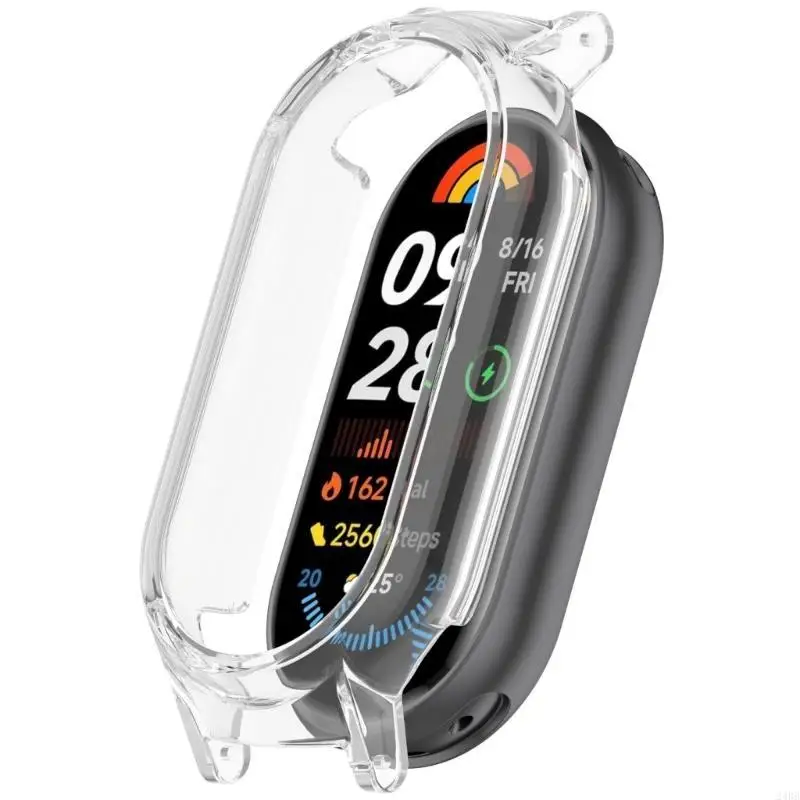 Half Coverage Bumper Case with 12mm Strap Scratchproof Housing Dustproof Shell for Band 9 Protective Shell 24BB