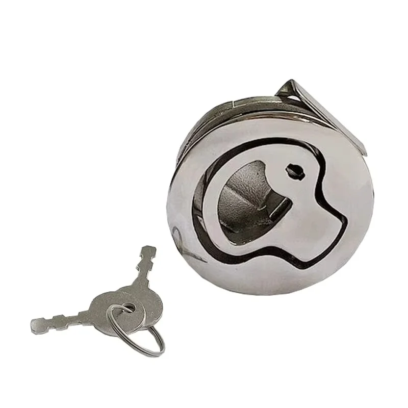 

ISURE MARINE 2-дюймовая защелка заподлицо для морской пехоты или лодки, люк палубы 1/4 дюйма - Замок защелки люка с замком