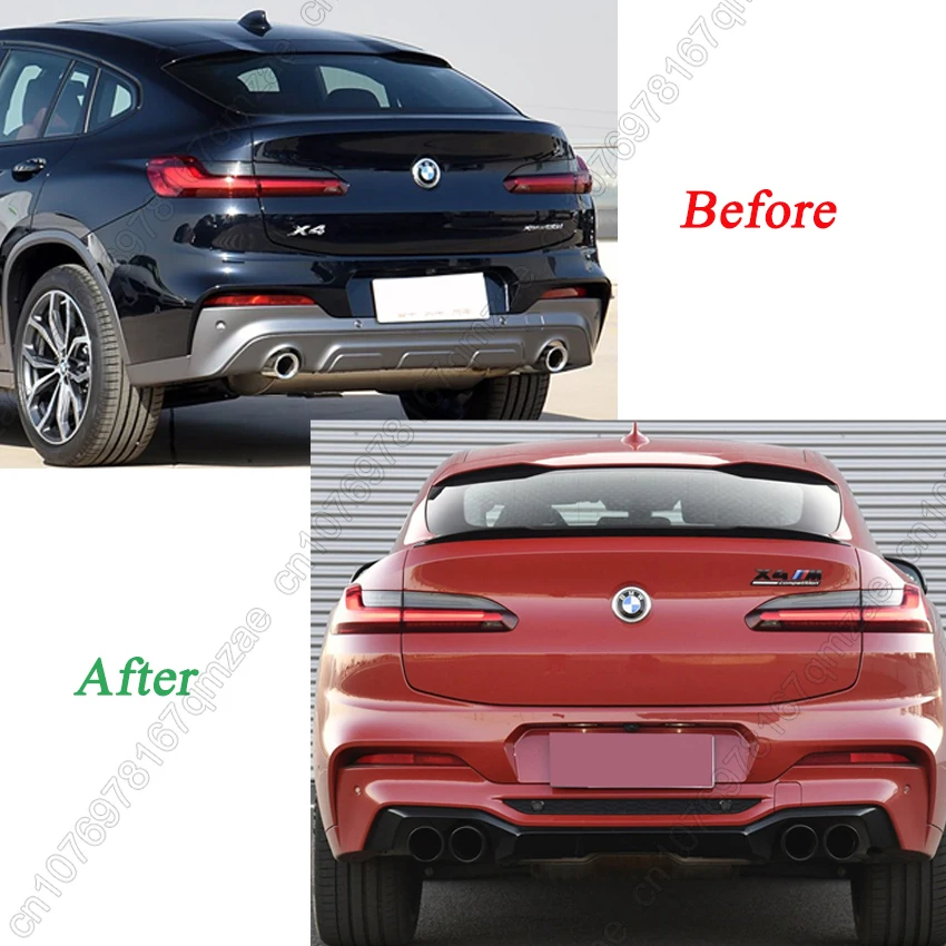 Rear Roof Car Wing Spoiler Exterior Modification For BMW X4 G02 M Performance Style 2018-2023 Trunk Spoiler ABS Body Kits Tuning