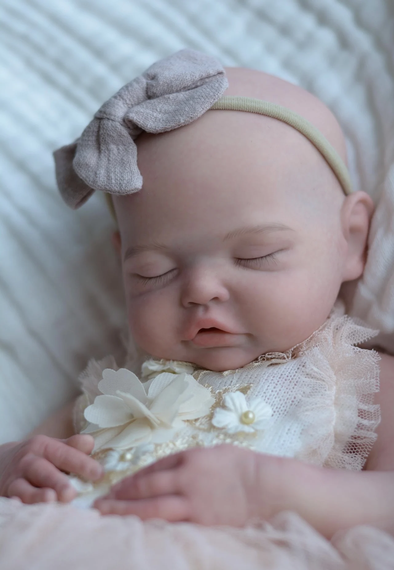 Muñeca De Silicona sólida lavable con boca abierta De 18 pulgadas para niña Reborn con piel pintada, muñeca De Silicona realista