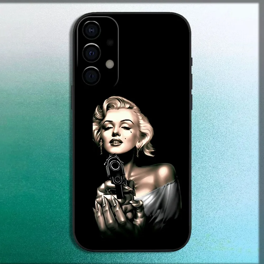 Girl M-Marilyn M-Monroe Phone Case For Samsung Galaxy A13,A21s,A22,A31,A32,A52,A53,A71,A80,A91 Soft Black Cover