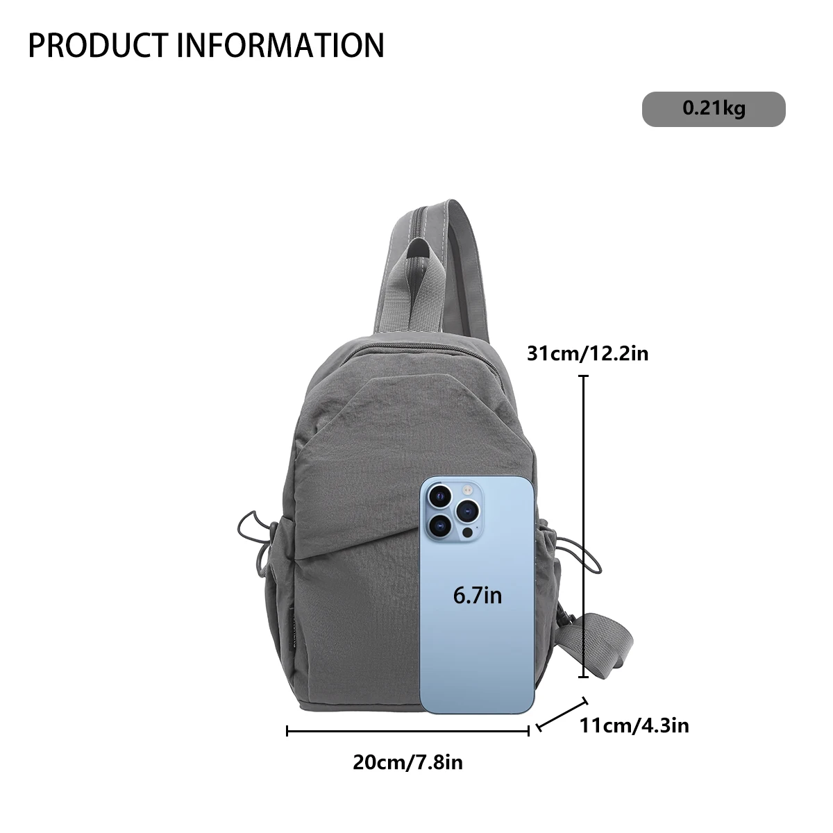 2025, neue trendige tragbare Umhängetasche für Damen, multifunktionale Brusttasche, kleiner Rucksack, All-Match-Umhängetasche, Freizeitreisen – Detail 2