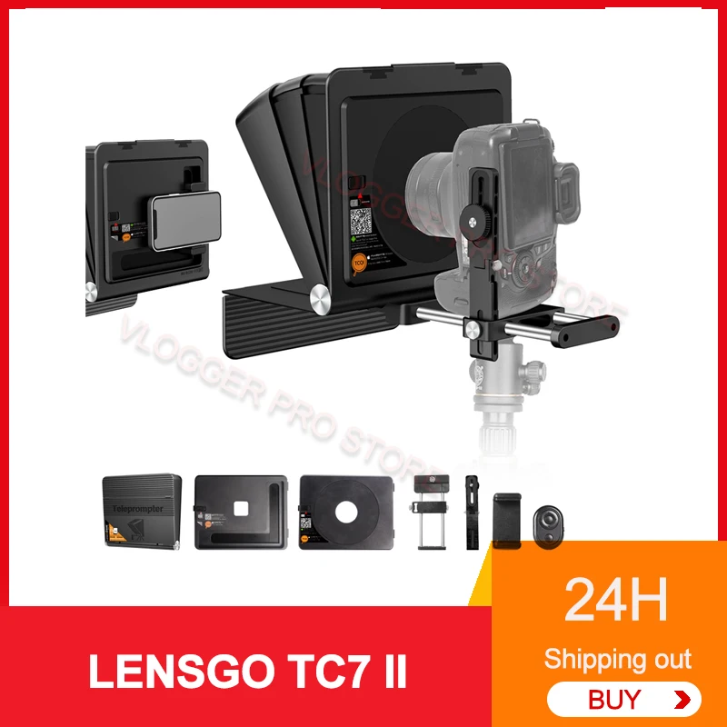 جهاز تلقيم محمول قابل للطي Lenspo ، قارئ تلقيم للهواتف ، كاميرات ، تسجيل DSLR ، TC7 II ، هاتف ، تابلت