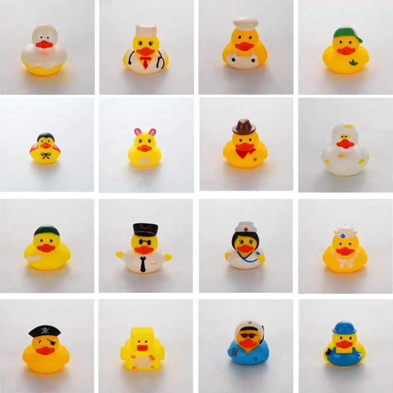 1-35 PCS Cute Rubber Duck Assorted Duck Bath Toys Kids Shower Bath Toy Gift Baby Birthday Party Gifts Room Car Decorations