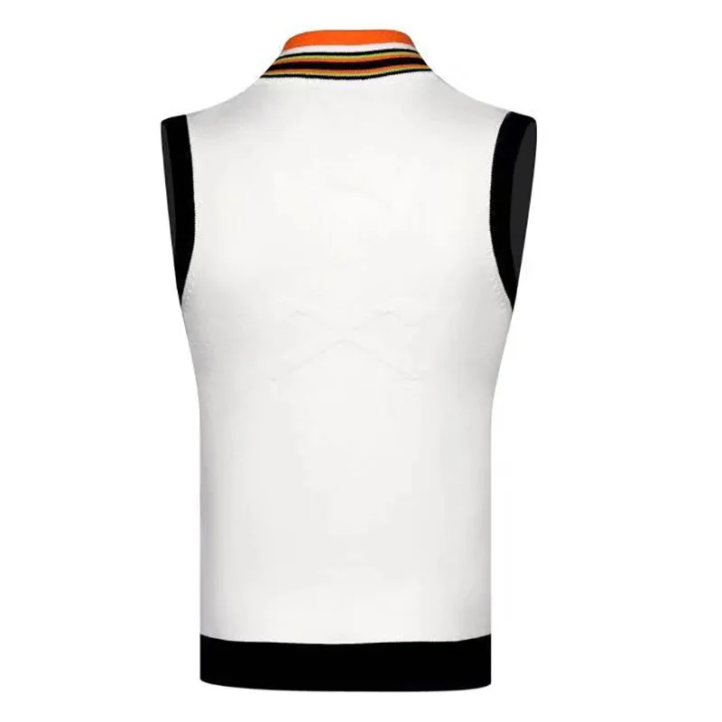 Autumn/Winter New Product Women's Golf Tank Top Outdoor Warm Sleeveless V-neck Sweater Tank Top Fashion Versatile Knitted Top
