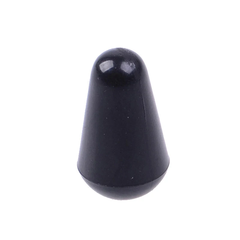 Bobina única de guitarra negra, cubierta de pastilla de plástico ABS, 1 volumen, 2 perillas de tono, punta de interruptor multicolor, 10 juegos, 48/50/52mm