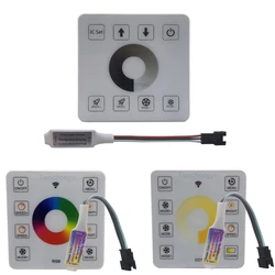 8Keys Touch Panel LED controller For DC5-24V WS2812B WS2811 Single Color CCT RGB Running Water Flowing Horse Race LED Strip