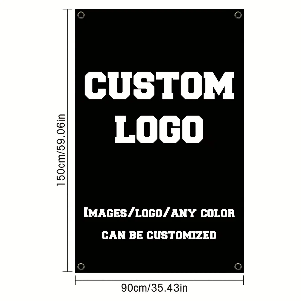 1pc Personalized Vertical Flag with Single-Sided Printing, for Indoor And Outdoor Decoration. for Gardens, Clubs, Concerts, Bars
