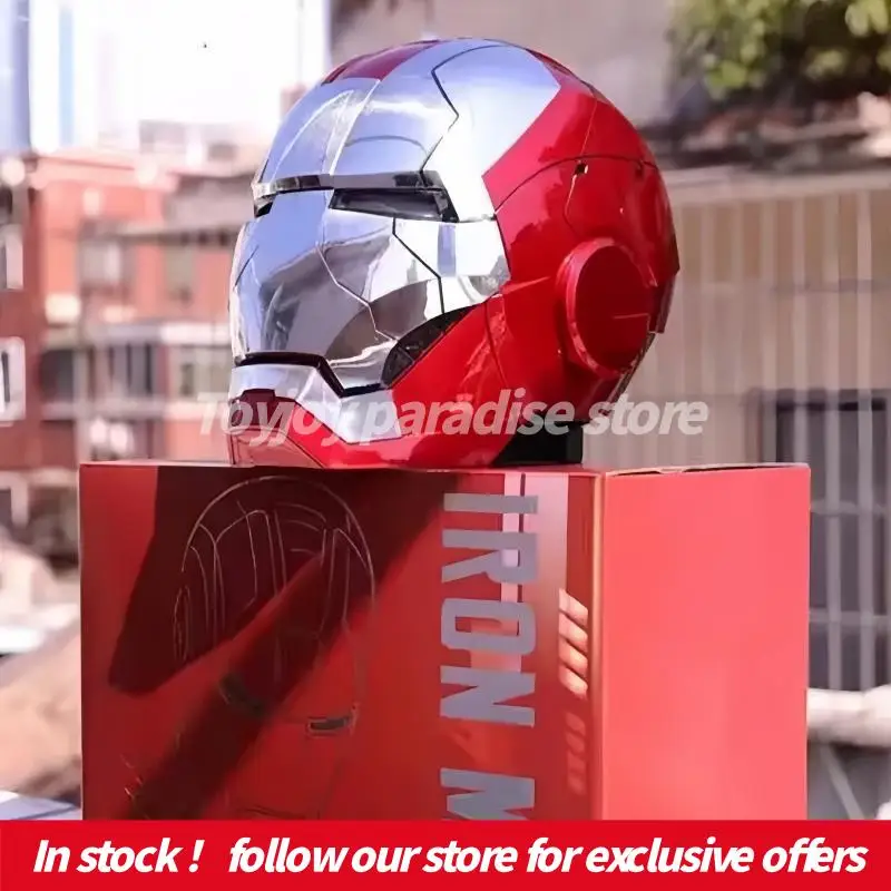 

1:1 Iron Man New Mk50 Mk5 Helmet Avengers War English Voice Machine Role-Playing Electric Opening And Closing Remote Control Toy