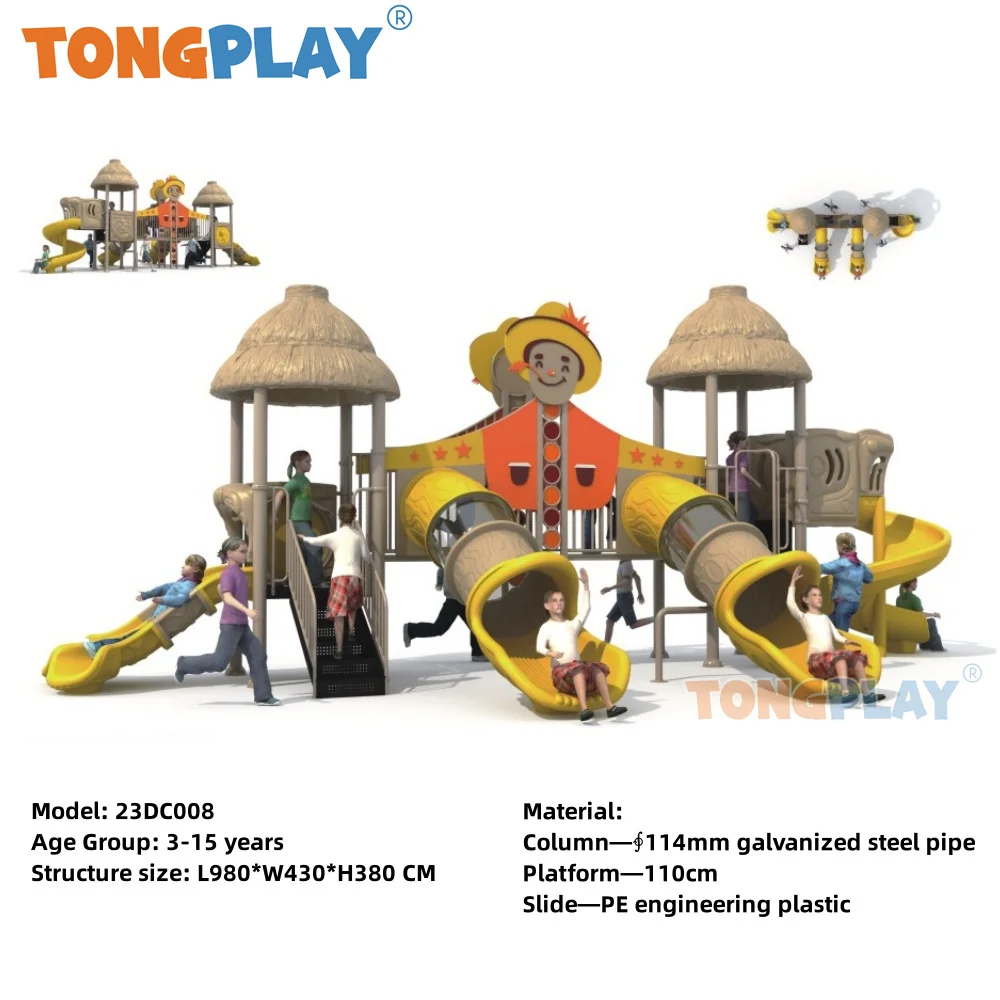 Tong play Medium Scarecrow series best-selling outdoor slide quality factory equipment children's outdoor playground