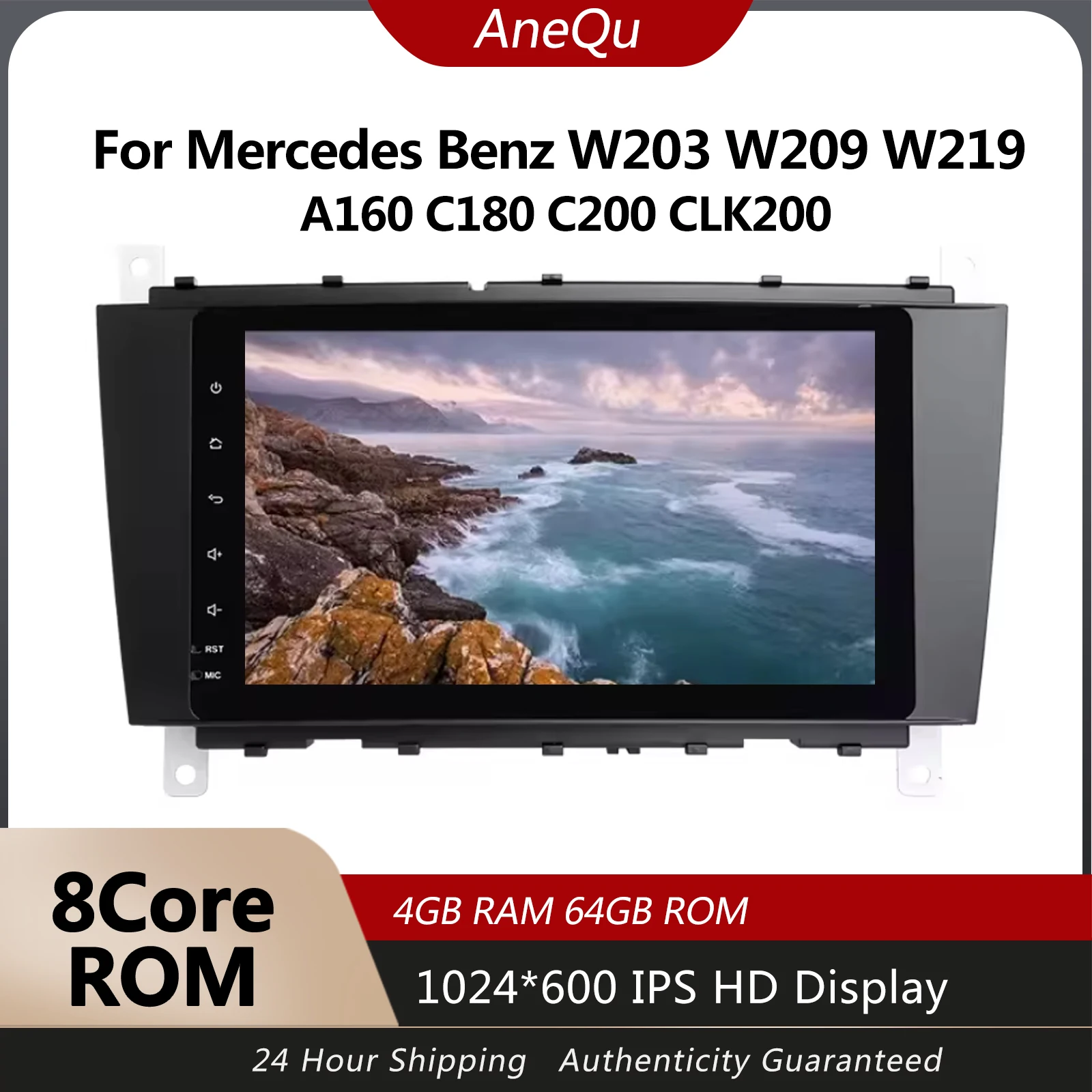 

AneQu Android Car Radio For Mercedes Benz W203 W209 W219 A160 C180 C200 CLK200 Car Multimedia Player Stereo Car Stereo GPS