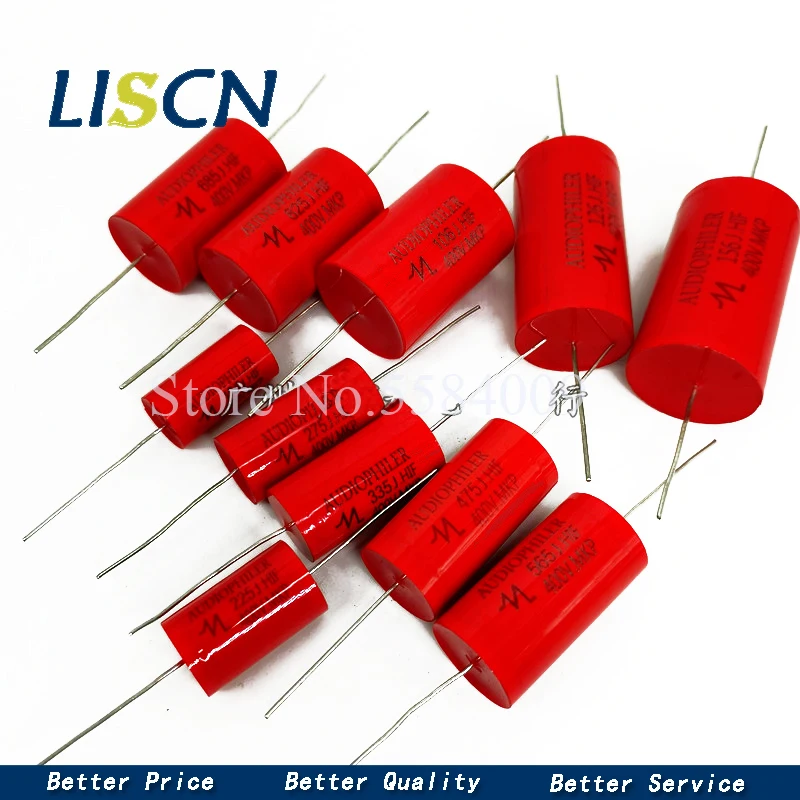 2pcs Audiophiler Axial MKP Capacitor Audio 400V 10UF/400V 0.1UF 1UF 3.3UF 4.7UF 6.8UF 7.5UF 8.2UF 12UF 15UF 18UF 22UF 33UF 47UF