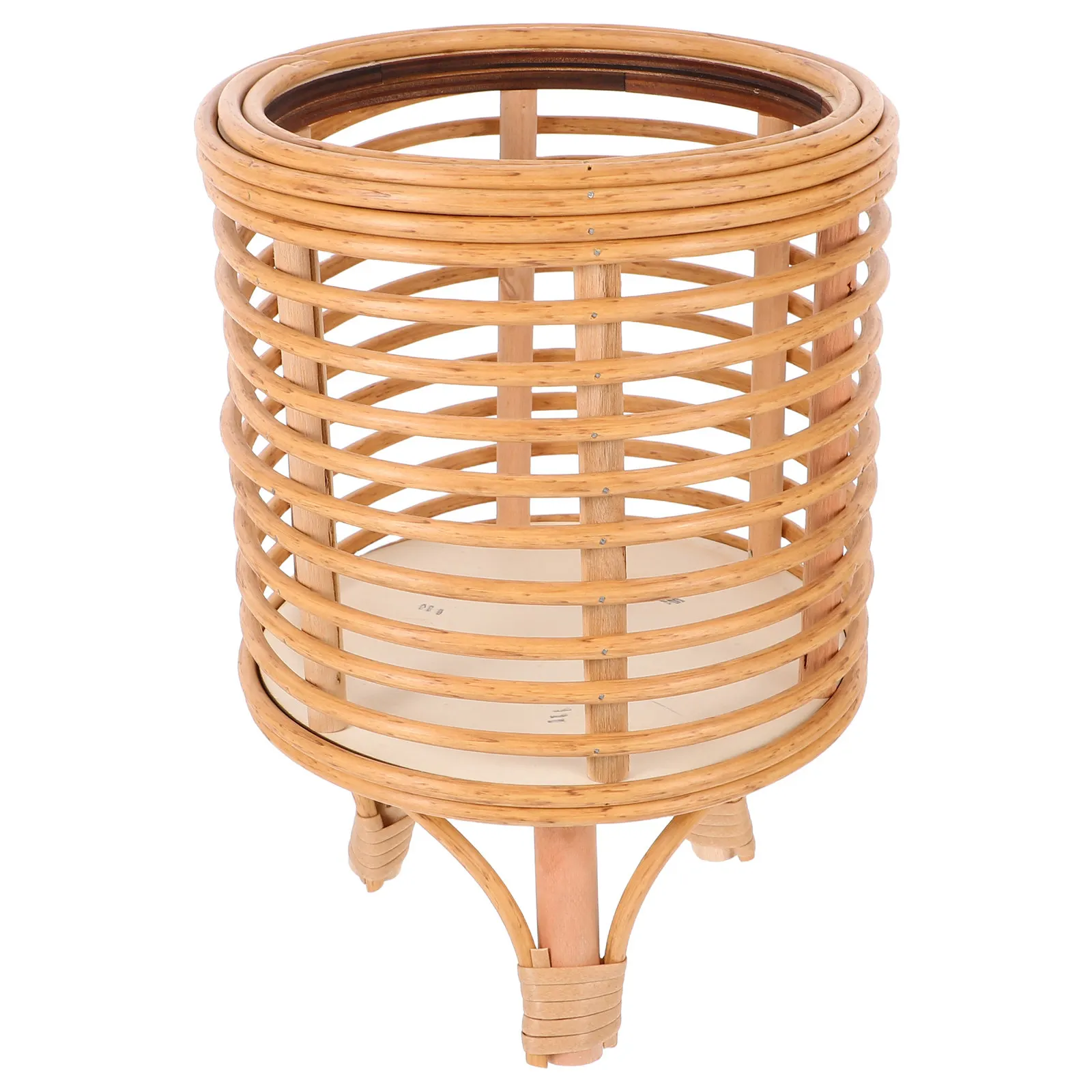 

1 шт. Подставка для цветов ручной работы из ротанга, плетеная подставка для комнатных растений, напольная корзина для цветов в стиле бохо, декор для балкона и сада, для растений