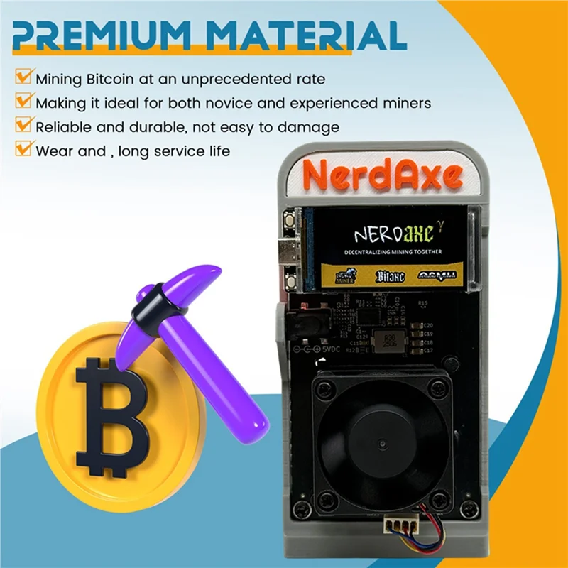 رائعة-Nerdaxe 1200GH/S 1.2TH/S Bitaxe Gamma 601 Solo Miner 18-22W BTC Crypto Miner BM1370 Asic Chip From Antminer S21 Pro BR