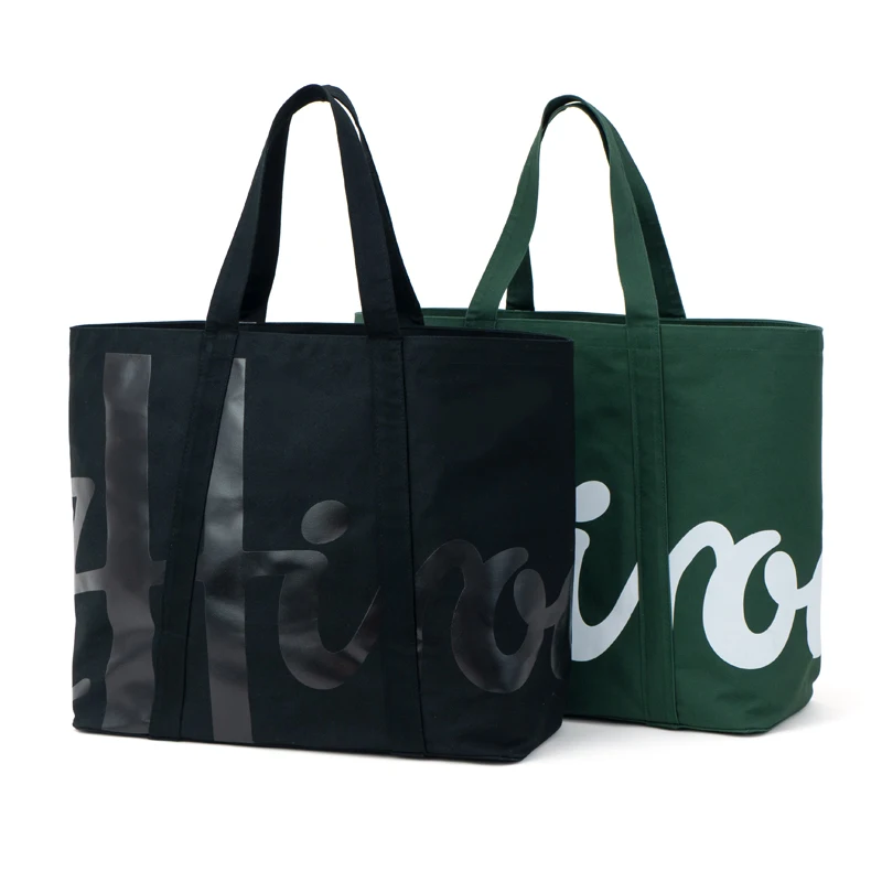 Trendy Brand Large Cotton Logo Tote Bag for Women Durable Reusable Small Canvas Grocery Shopping Bag Eco-Friendly Ladies