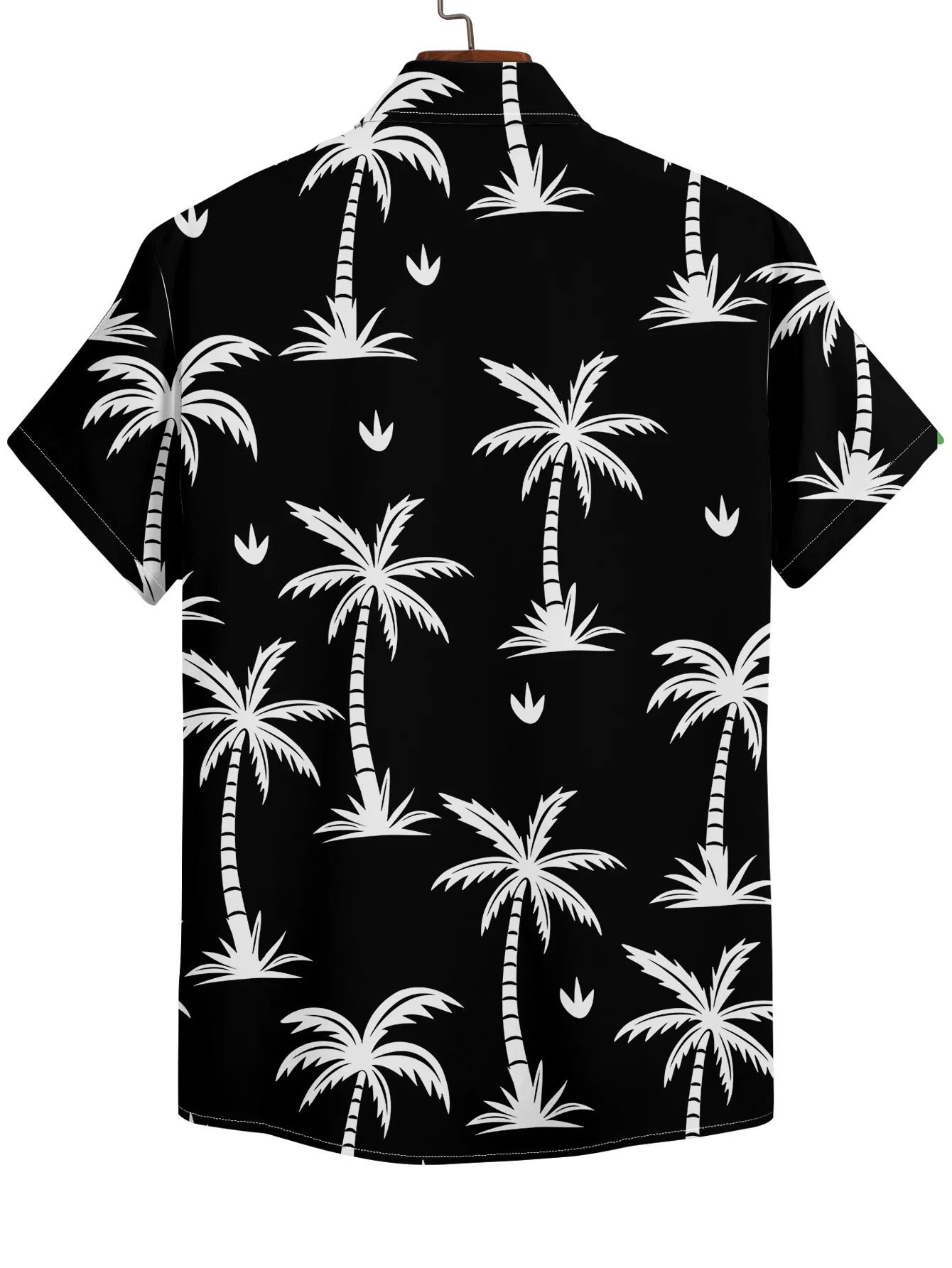 Palm Shirts For Men 3d Vintage Black Fashion Printed Rockabilly Hawaiian Shirt Short Sleeve Tops Outdoor Street Clothing