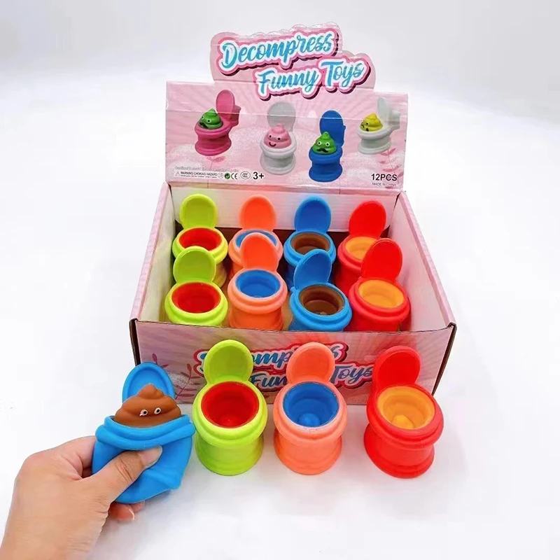 Squeeze Toilet Squeeze Cup Decompression Fitget Anti Stress Series Toilet Poop happy Pinch Simulation Vent Toys New Strange Toys