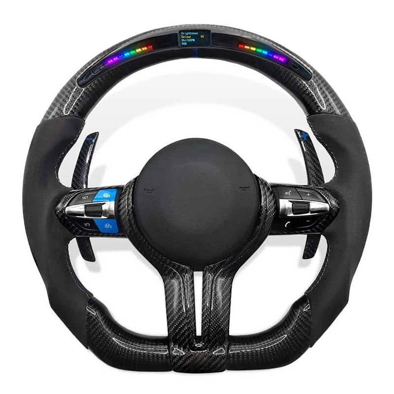 LED Carbon Car Steering Wheel for BMW F10 F11 F30 F31 F34 F32 F33 F36 F20 F21 F22 F23 M3 M4 M6 M8 E89 E84 E92 E90 E81 E87 E60