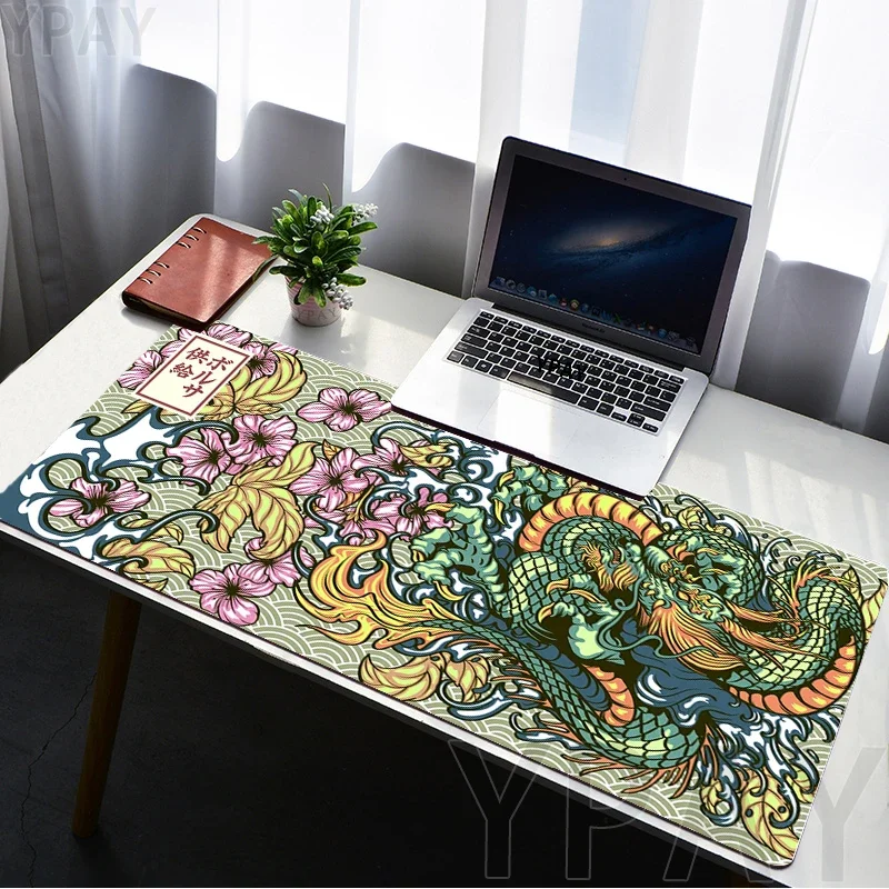 Drago cinese Tappetini per mouse da gioco Tappeto da scrivania Tappetino per mouse per giocatori Tappetino per mouse grande Tappetini per tastiera Tappetino per mouse di design 900x400