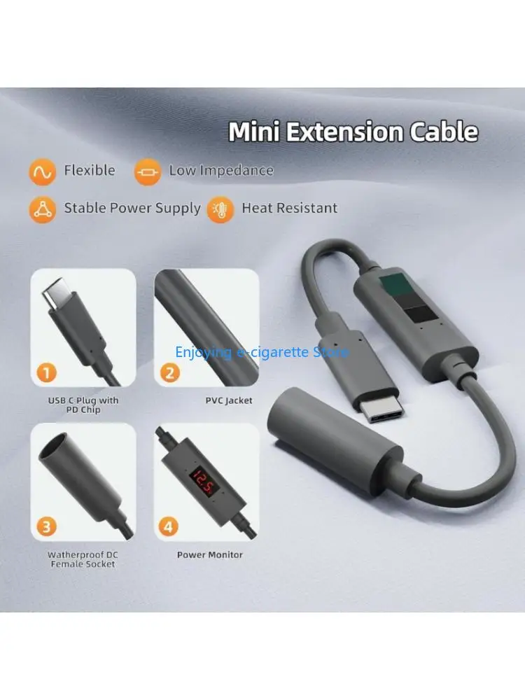 Reliable Type C To DC5521 Adapter For Mini Router With Real Time Power Monitoring And Rugged Build Y4QF