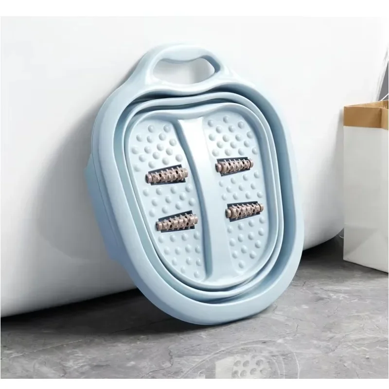 Portable Relax Foldable Soaking Bucket Basin Bowl Collapsible Pedicure Foot Massager Folding Footbath