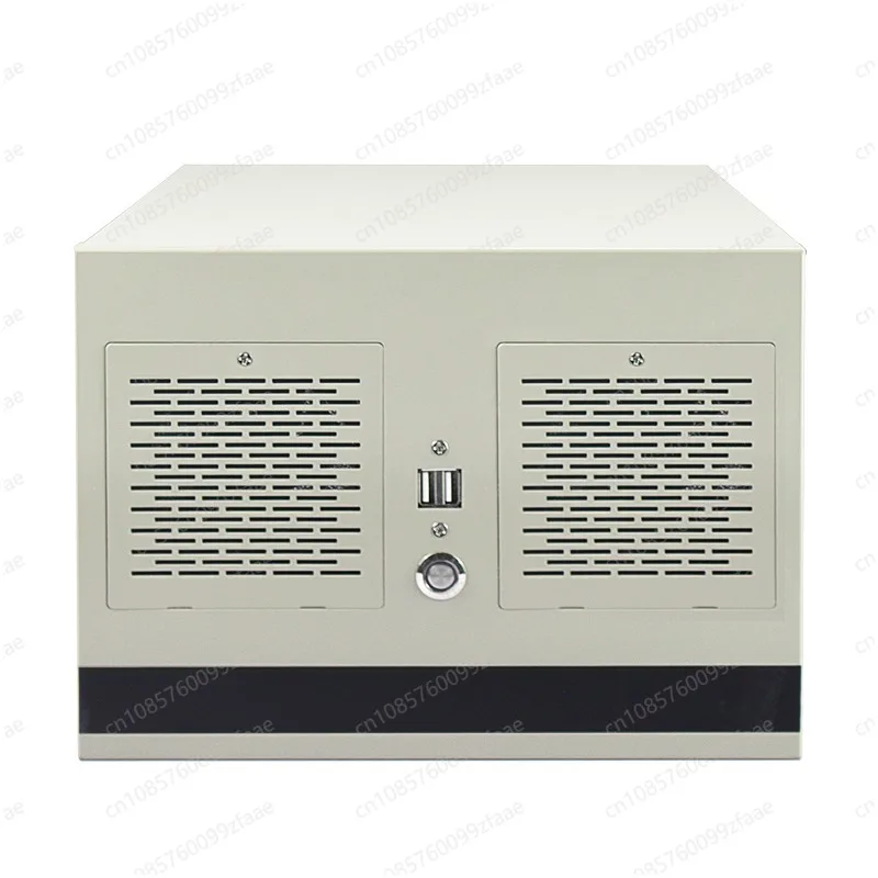 Wall mounted industrial control chassis 4 expansion slot 6 serial MATX main board