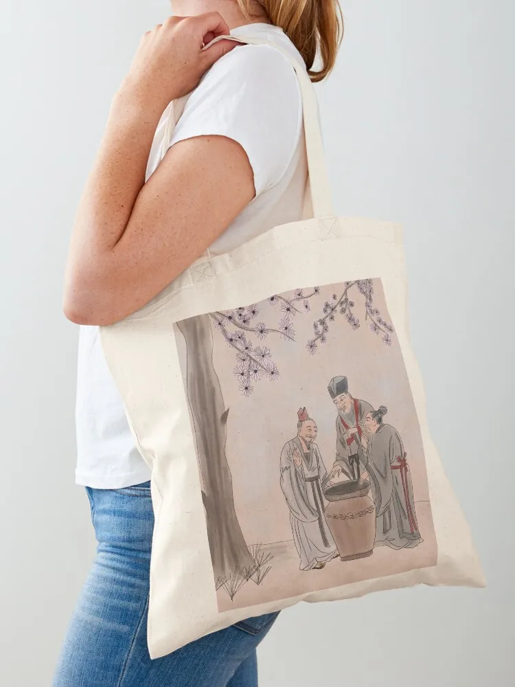 

Three Vinegar Tasters Tote Bag Portable shopping bag custom canvas bag university shopper tote
