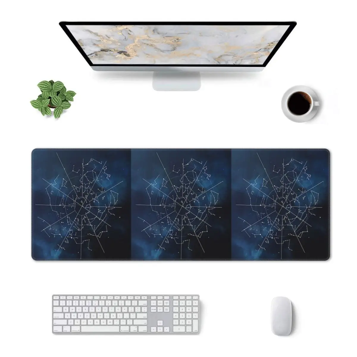 Large Mouse Pad Zodiac Constellations Space Gamer PC Laptop Mats Keyboard Carpet Computer Gaming Office Accessories Desk Mat