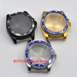 CORGEUT 36mm silver black rose gold sterile watch case sapphire glass fit NH35 NH36 ETA2824 2836 Miyota8215 DG2813 3804 movement