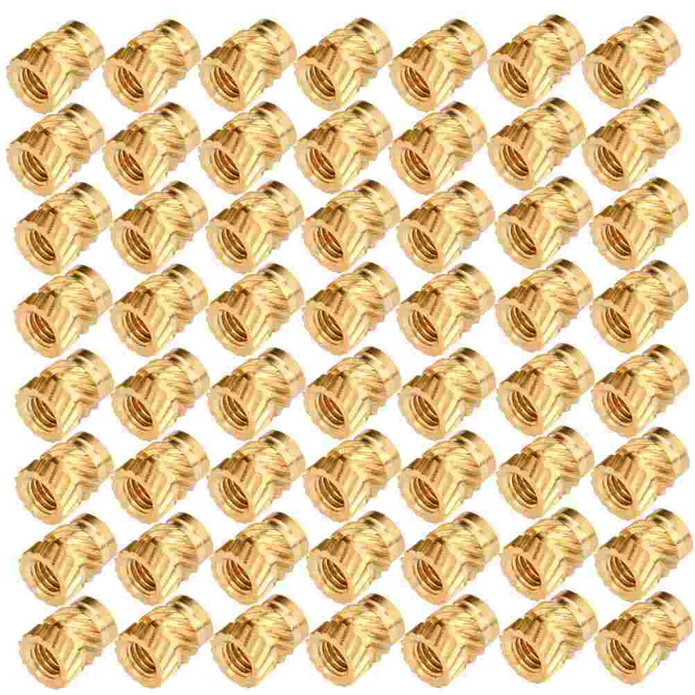 100 Pcs Hot Melt Nut Embedment Inserts Heat Resistant Thread Two-way Keep Warm Copper Threaded